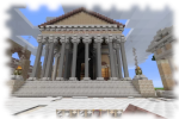 Tour virtual por una ciudad romana (Minecraft)